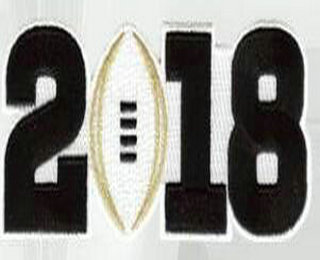2018 Alabama Crimson Tide College National Championship Game Jersey Black Number Patch