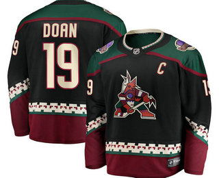 Men's Arizona Coyotes #19 Shane Doan Black Stitched Jersey