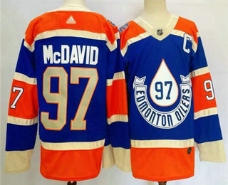 Edmonton Oilers #97 Connor McDavid Royal Blue 2023 Heritage Classic Jersey