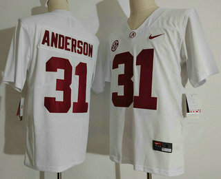Men's Alabama Crimson Tide #31 Will Anderson Jr Limited White College Football Jersey