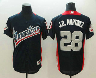 Men's American League Boston Red Sox #28 J.D. Martinez Navy Blue 2018 MLB All-Star Game Home Run Derby Player Jersey