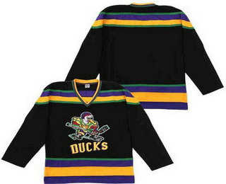 Men's Anaheim Ducks Blank Black Throwback Jersey