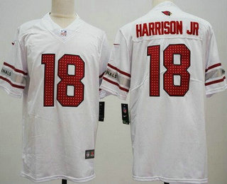 Men's Arizona Cardinals #18 Marvin Harrison Jr Limited White Vapor Jersey