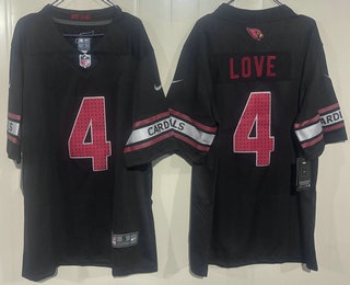 Men's Arizona Cardinals #4 Jeremiyah Love Limited Black Vapor Jersey