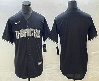 Men's Arizona Diamondback Blank Black Cool Base Stitched Baseball Jersey