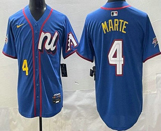 Men's Arizona Diamondbacks #4 Ketel Marte Blue 2025 All Star Limited Jersey