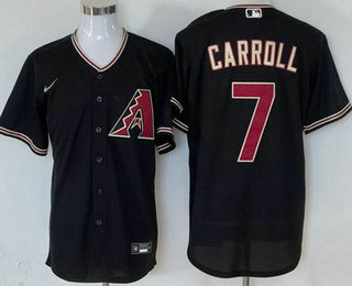 Men's Arizona Diamondbacks #7 Corbin Carroll Black Cool Base Jersey