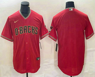 Men's Arizona Diamondbacks Blank Red Team Logo Cool Base Jersey