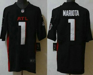 Men's Atlanta Falcons #1 Marcus Mariota Limited Black Vapor Jersey