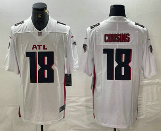 Men's Atlanta Falcons #18 Kirk Cousins New White Vapor Untouchable Limited Stitched Jersey
