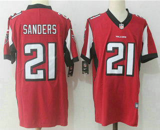 Men's Atlanta Falcons #21 Deion Sanders Red 2017 Vapor Untouchable Stitched NFL Nike Limited Jersey