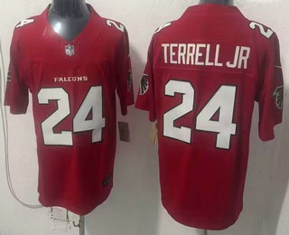 Men's Atlanta Falcons #24 AJ Terrell Jr Limited Red FUSE Vapor Jersey