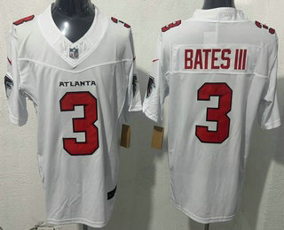 Men's Atlanta Falcons #3 Jessie Bates III Limited White FUSE Vapor Jersey