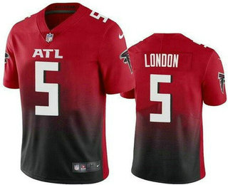 Men's Atlanta Falcons #5 Drake London Red Vapor Jersey