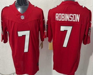 Men's Atlanta Falcons #7 Bijan Robinson Limited Red FUSE Vapor Jersey