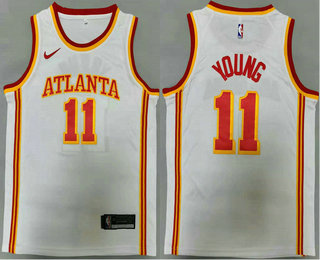 Men's Atlanta Hawks #11 Trae Young White 2020 NEW Swingman Stitched Nike NBA Jersey