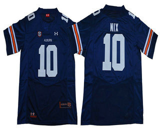 Men's Auburn Tigers #10 Bo Nix Navy Blue Stitched Under Armour NCAA Jersey