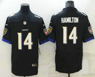 Men's Baltimore Ravens #14 Kyle Hamilton Black 2022 Vapor Untouchable Stitched NFL Nike Limited Jersey