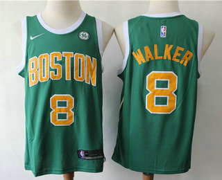 Men's Boston Celtics #8 Kemba Walker Nike Swingman 2019 playoffs Earned Edition Stitched Jersey With The Sponsor Logo