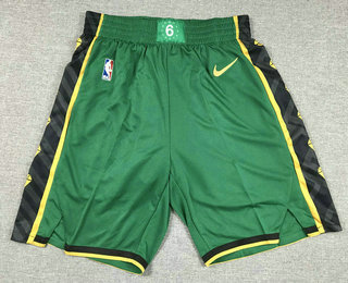 Men's Boston Celtics Green 2023 City Edition With No 6 Patch Stitched Basketball Shorts