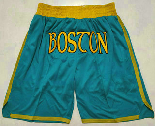 Men's Boston Celtics Green Nike Swingman 2021 Earned Edition Stitched Shorts