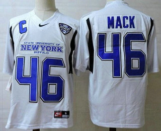 Men's Buffalo Bulls #46 Khalil Mack White College Football Jersey