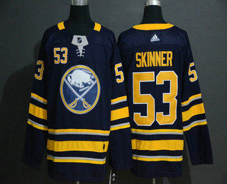 Men's Buffalo Sabres #53 Jeff Skinner Navy Blue Adidas Stitched NHL Jersey