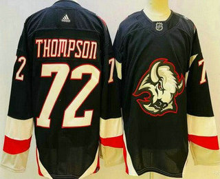Men's Buffalo Sabres #72 Tage Thompson Black Alternate Authentic Jersey