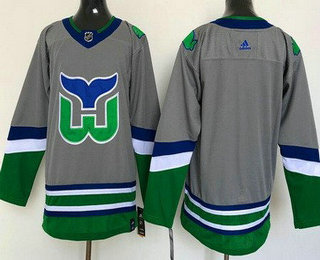 Men's Carolina Hurricanes Blank Grey 2021 Reverse Retro Stitched NHL Jersey