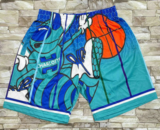 Men's Charlotte Hornets Green City Laser Printing Shorts