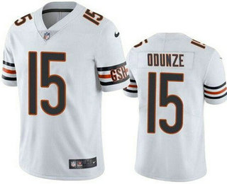 Men's Chicago Bears #15 Rome Odunze Limited White Vapor Jersey