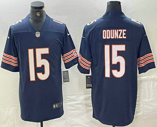 Men's Chicago Bears #15 Rome Odunze Navy Blue Vapor Untouchable Limited Stitched Jersey