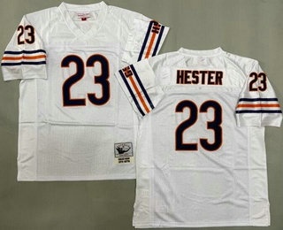 Men's Chicago Bears #23 Devin Hester White Throwback Jersey