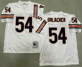 Men's Chicago Bears #54 Brian Urlacher White Throwback Jersey