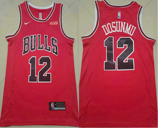 Men's Chicago Bulls #12 Ayo Dosunmu Red 2021 Nike Swingman Stitched Jersey With Sponsor Logo