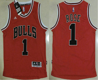 Men's Chicago Bulls 1 Derek Rose Revolution 30 AU Red Jersey