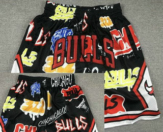 Men's Chicago Bulls Black Doodle Just Don Jersey
