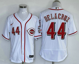 Men's Cincinnati Reds #44 Elly De La Cruz White Flex Base Stitched Jersey