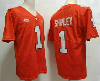 Men's Clemson Tigers #1 Will Shipley Orange College Football Jersey