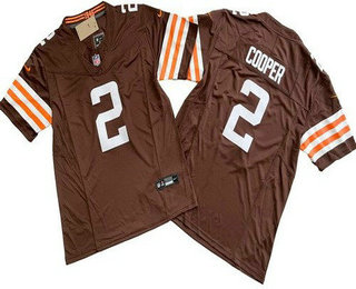 Men's Cleveland Browns #2 Amari Cooper Limited Brown FUSE Vapor Jersey
