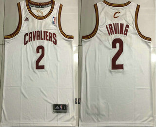 Men's Cleveland Cavaliers #2 Kyrie Irving  White Revolution 30 AU Jersey