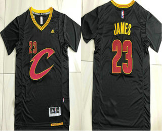 Men's Cleveland Cavaliers #23 LeBron James Revolution 30 AU 2016 New Navy Blue Short-Sleeved Jersey