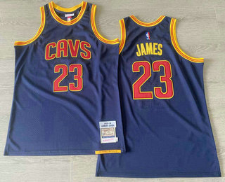 Men's Cleveland Cavaliers #23 LeBron James White 2003 Throwback AU Jersey