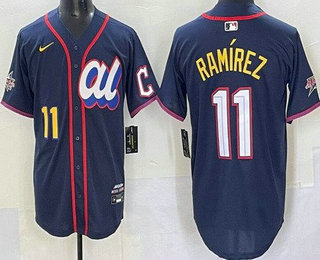Men's Cleveland Guardians #11 Jose Ramirez Navy 2025 All Star Limited Jersey