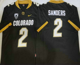 Men's Colorado Buffaloes #2 Shedeur Sanders Limited Black 2022 College Football Jersey