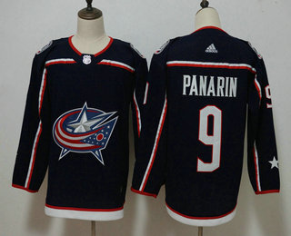 Men's Columbus Blue Jackets #9 Artemi Panarin Navy Blue 2017-2018 Hockey Adidas Stitched NHL Jersey