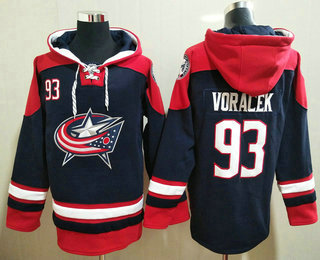 Men's Columbus Blue Jackets #93 Jakub Voracek Navy Blue Team Color 2014 Hoodie