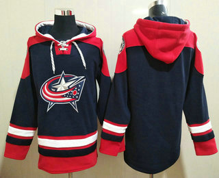 Men's Columbus Blue Jackets Blank Navy Blue Team Color 2014 Hoodie