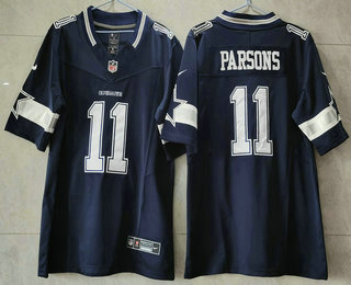 Men's Dallas Cowboys #11 Micah Parsons Navy Blue 2023 FUSE Vapor Untouchable Stitched Jersey