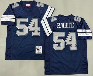 Men's Dallas Cowboys #54 Randy White Navy 1984 Throwback Jersey